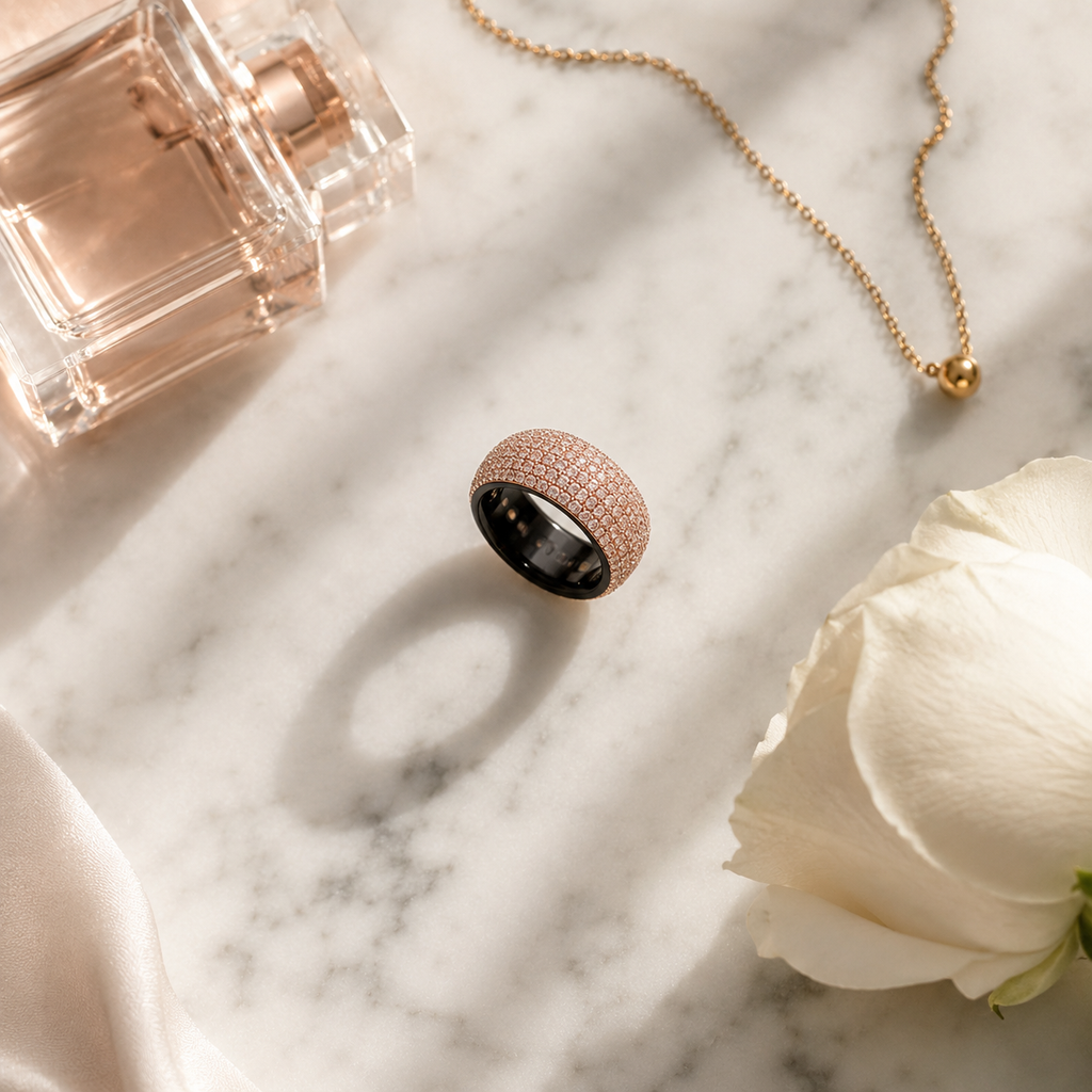 The Gilded Cover™ — Rose Gold Pavé